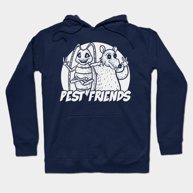 Pest Friends (Mono) Hoodie by nickbeta